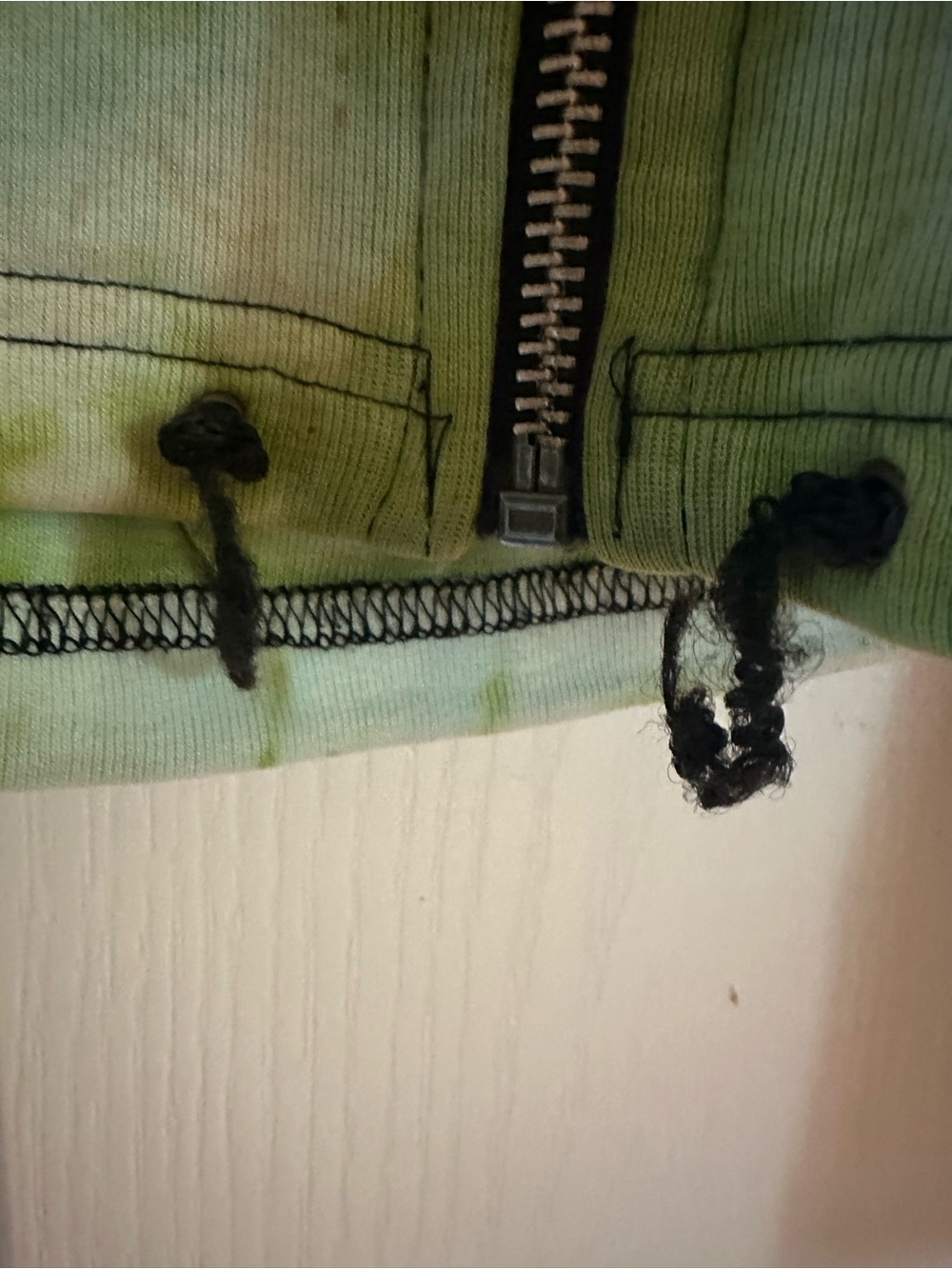 Patchwork Tie-Dye Hooded Zip Jacket - Multicolor - Picture 3 of 4